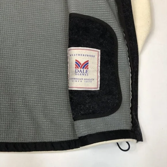 Dale of Norway Womens White Full Zip Weatherproof Nano Cardigan Sweater Size XL - Picture 7 of 14